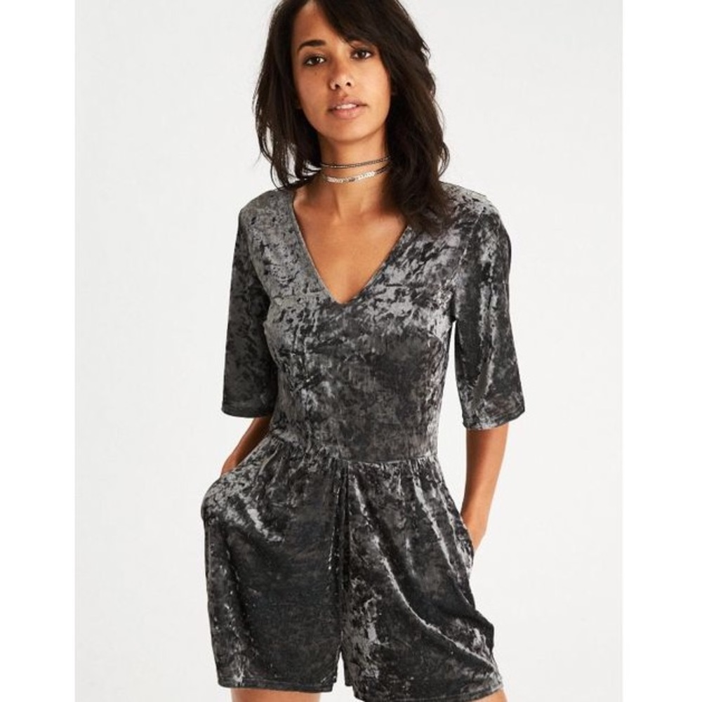 Velvet Olive Romper